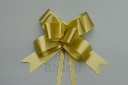 CINTA REGALO BALLOU MOÑO RAPIDO MEDIANO x 50 DORADO  M130