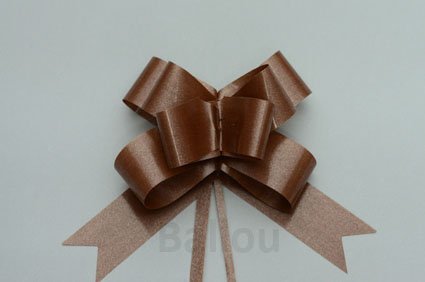 CINTA REGALO BALLOU MOÑO RAPIDO MEDIANO x 50 MARRON  M130