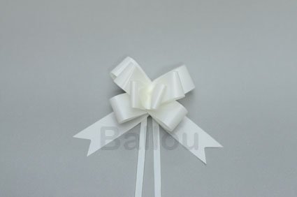 CINTA REGALO BALLOU MOÑO RAPIDO MINI x100 BLANCO    M124