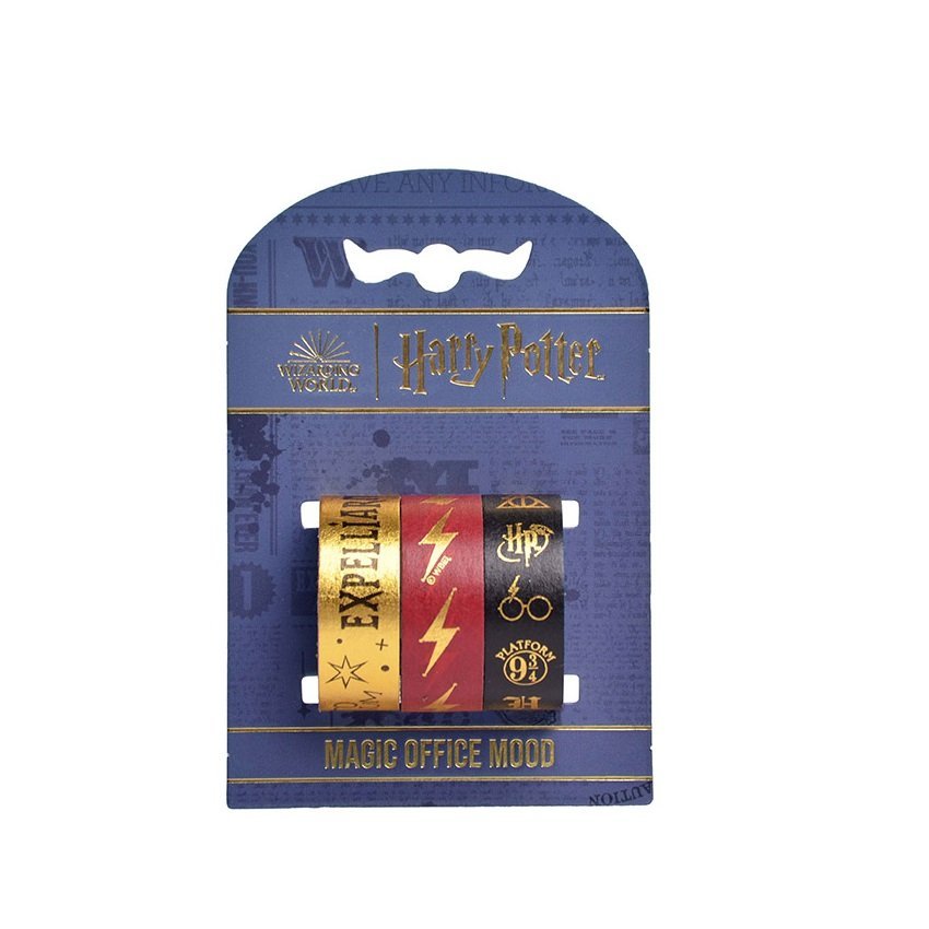 MOOVING AT WORK HARRY POTTER WASHI TAPE 1.5 CM x 3 M x 3 UN.     2222110102