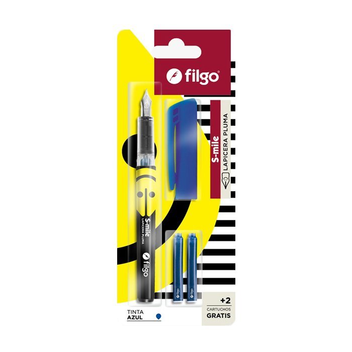 LAPICERA FILGO S-MILE PLUMA + 2 CARTUCHOS