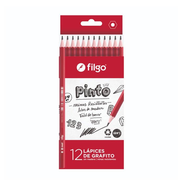 LAPIZ FILGO GRAFITO PINTO DE RESINA x 12 UNIDADES