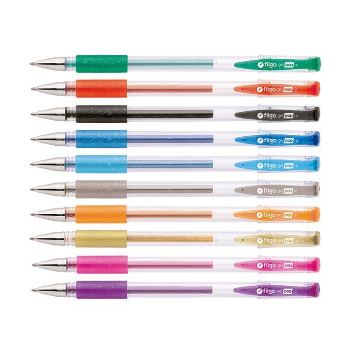 BOLIGRAFO FILGO GEL POP GLITTER VARIOS x 1 UNIDAD