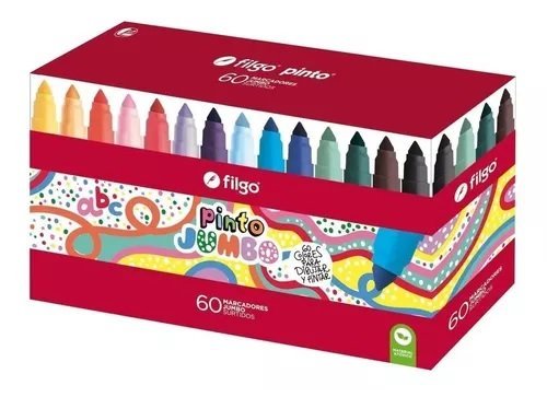 MARCADOR FILGO PINTO JUMBO x 60 COLORES