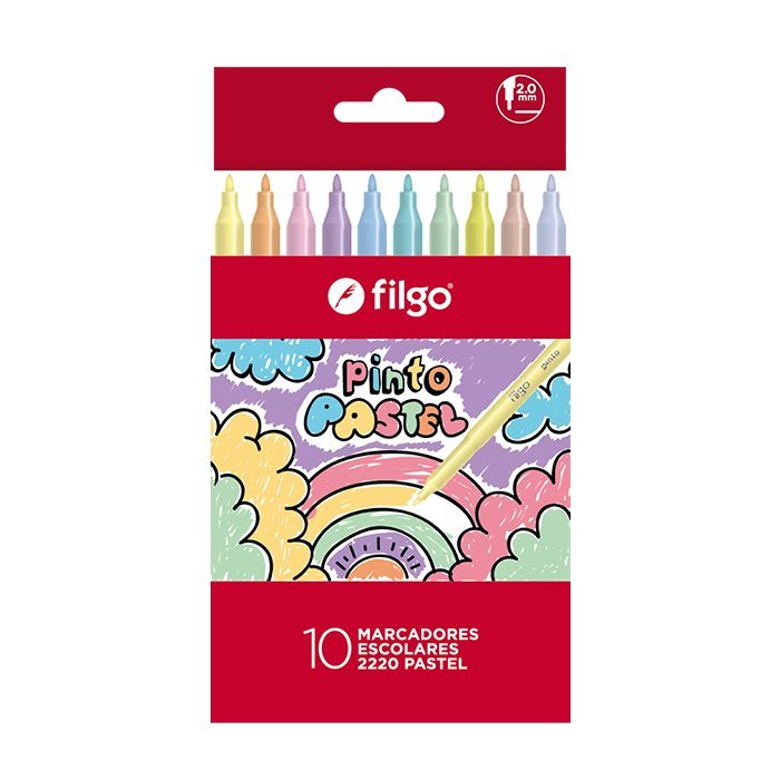 MARCADOR FILGO PINTO 2220 PASTEL x 10 COLORES