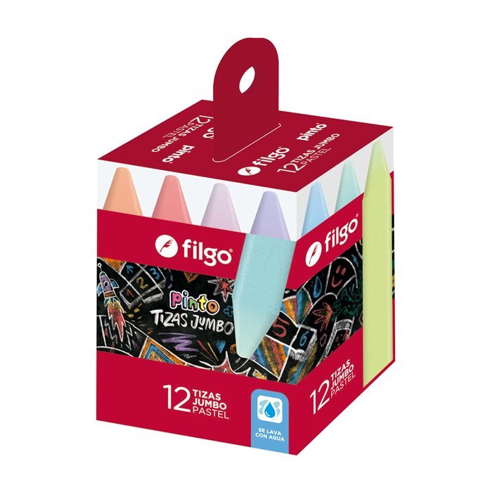 TIZA FILGO JUMBO PINTO PASTEL x 12 COLORES
