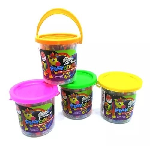 PLASTILINA PLAYCOLOR BALDECITO x 22 + 3 CORTANTES