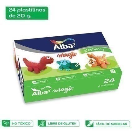 PLASTILINA ALBA X 24 COLORES SURTIDOS