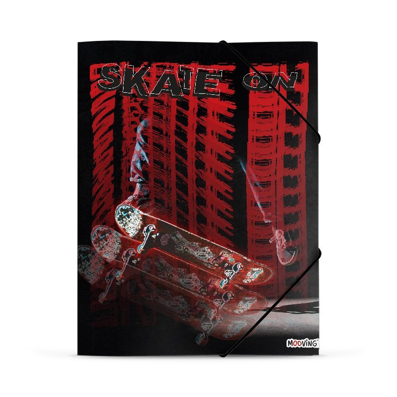 CARPETA 3 SOLAPAS C/ELASTICO OFICIO SKATE ON