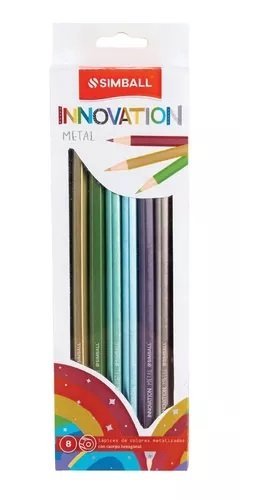 LAPIZ SIMBALL INNOVATION METALICO x 8 COLORES
