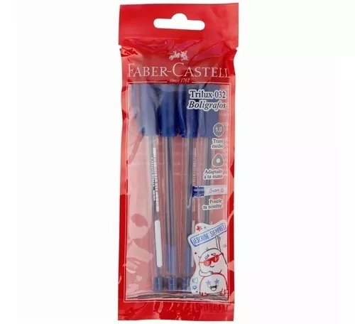 BOLIGRAFO FABER CASTELL TRILUX 32 x 4 AZUL