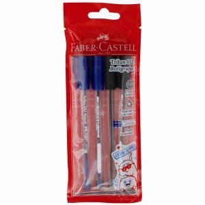 BOLIGRAFO FABER CASTELL TRILUX 32 x 4 ( 2 AZUL Y 2 NEGROS)