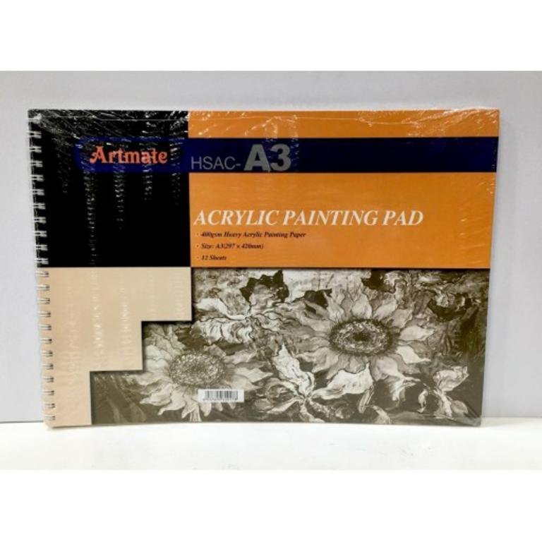 BLOCK ARTMATE ACRYLIC PAINTING 400 GRS A3 x 12 HS AHSAC-A3