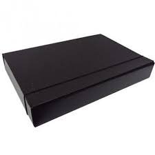 CAJA ARCHIVO FIBRA NEGRA LOMO 4 CM