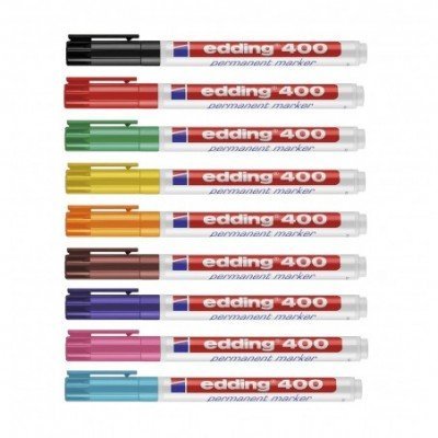 MARCADOR EDDING  400 PERMANENTE x 10 COLORES