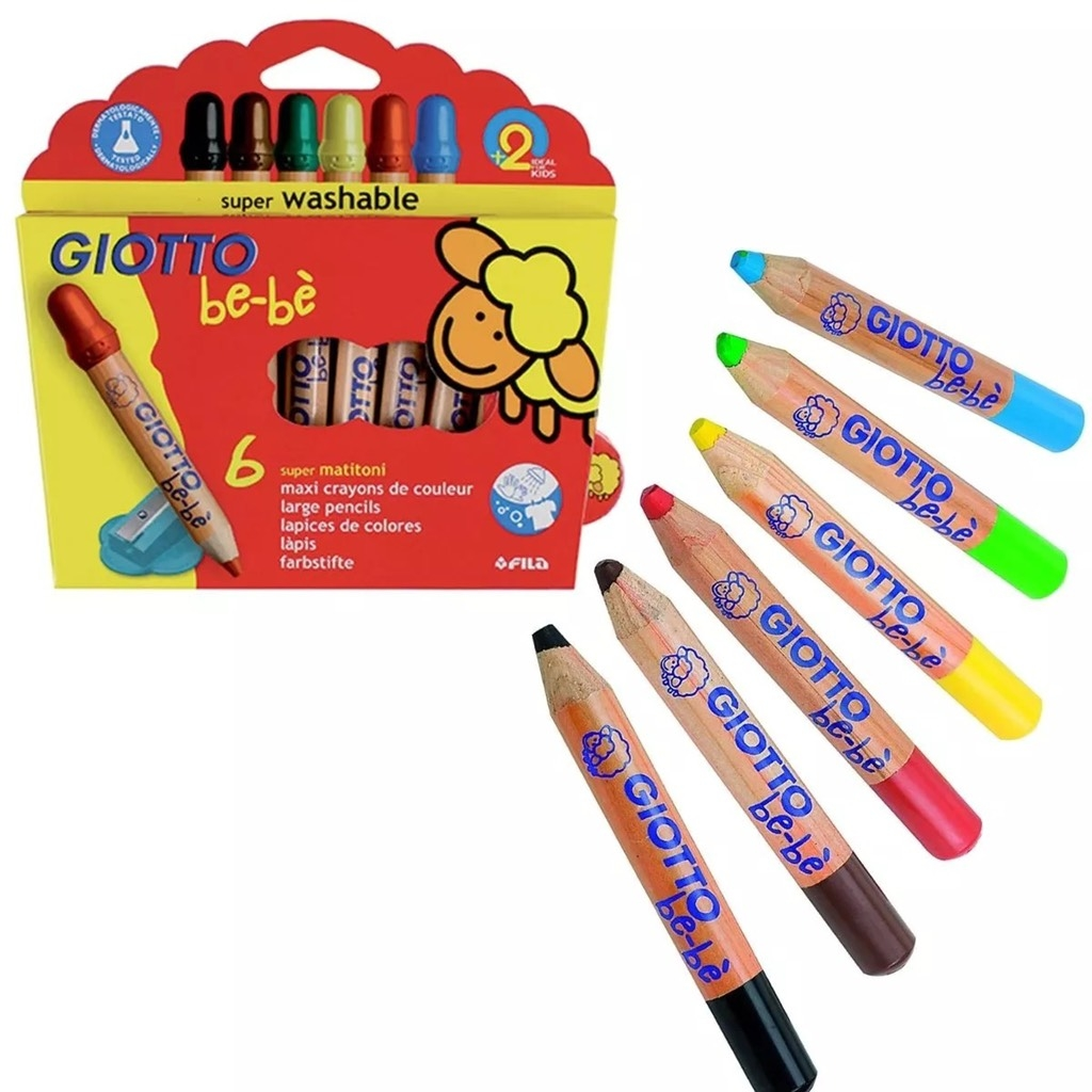 LAPIZ GIOTTO BEBE x 6 COLORES