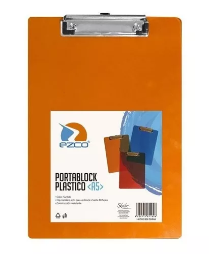 PORTA BLOCK EZCO PLASTICO A5