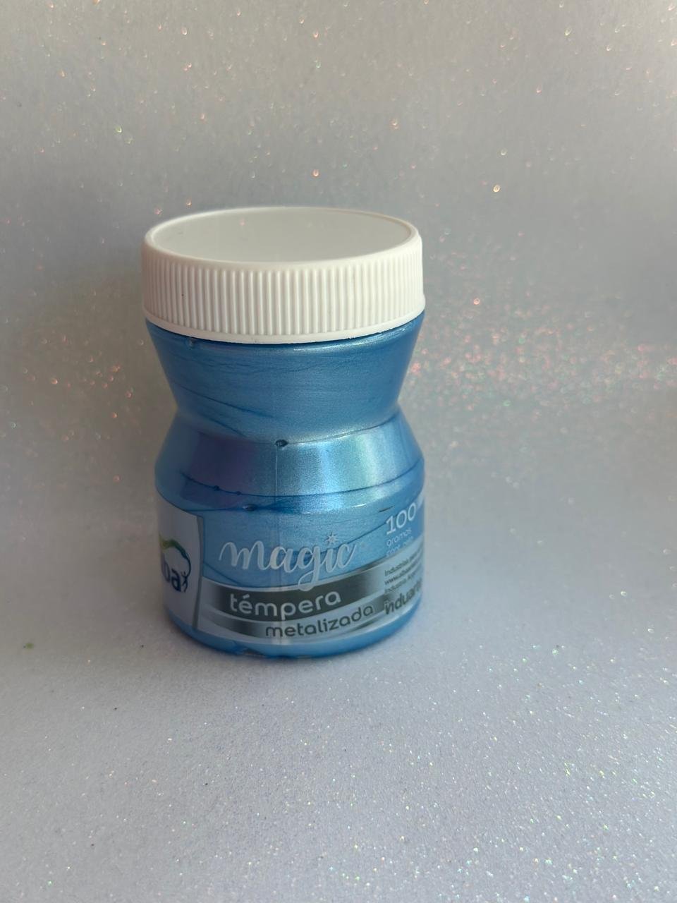 TEMPERA ALBAMAGIC x 100 GRS COLOR CELESTE METALIZADO