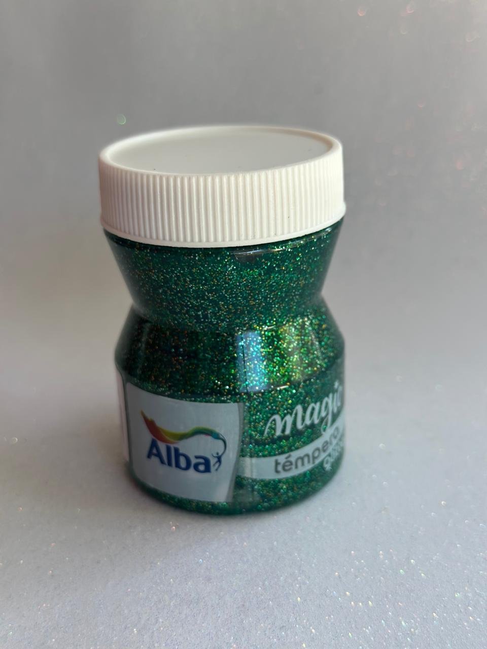 TEMPERA ALBAMAGIC x 100 GRS COLOR VERDE GLITTER