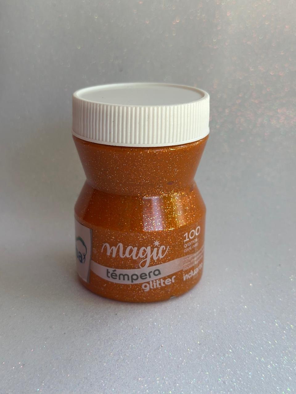 TEMPERA ALBAMAGIC x 100 GRS COLOR NARANJA GLITTER
