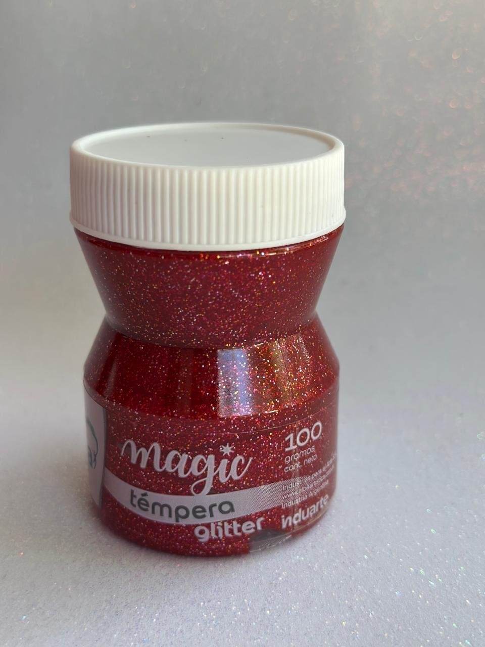 TEMPERA ALBAMAGIC x 100 GRS COLOR ROJO GLITTER