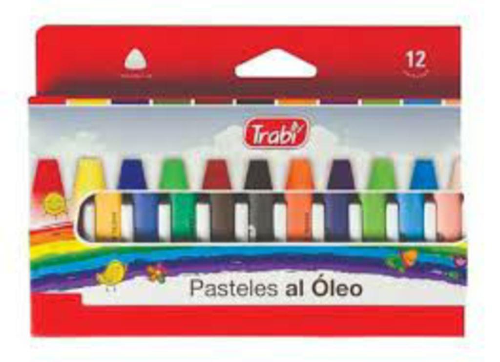 PASTEL TRABI AL OLEO x 12 COLORES