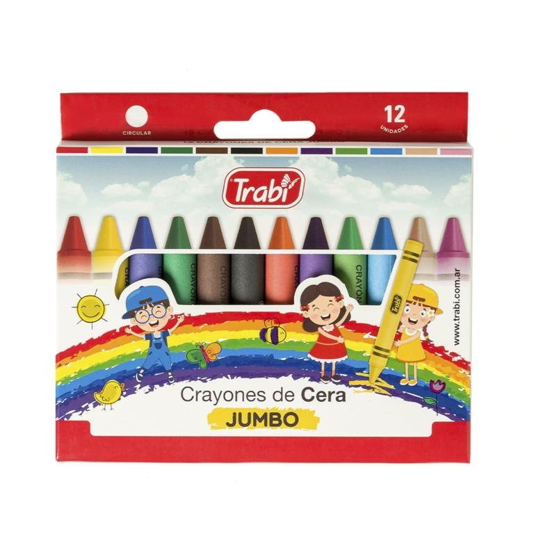CERA TRABI JUMBO x 12 COLORES