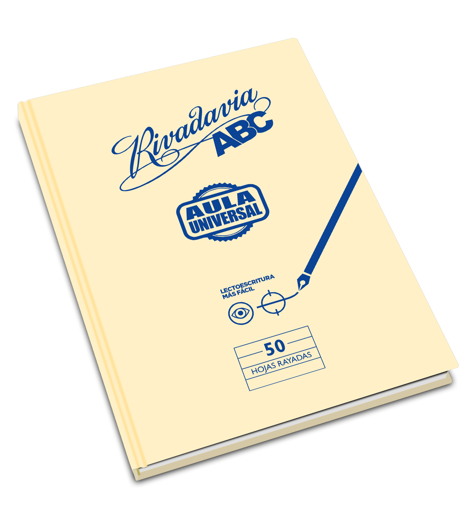 CUADERNO RIVADAVIA ABC AULA UNIVERSAL T/DURA  50 HOJAS RAYA