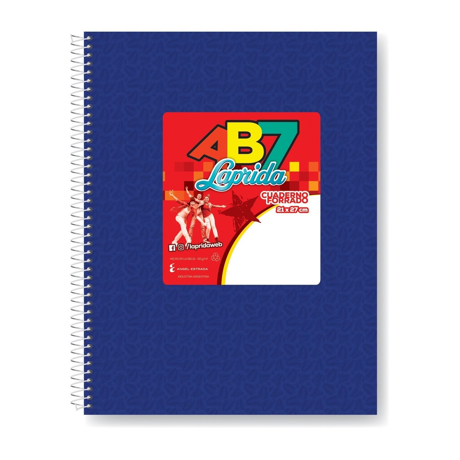 CUADERNO LAPRIDA AB7 21×,27 60 HOJAS AZUL CUADRO