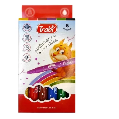 MARCADOR TRABI PINTURON x 6 COLORES