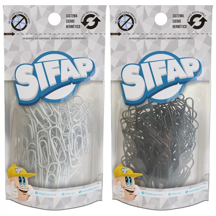 BROCHE CLIP SIFAP FORRADO Nº 3 BLACK &, WHITE