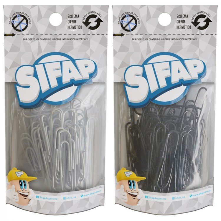BROCHE CLIP SIFAP FORRADO Nº 6 x 50 BLACK &, WHITE