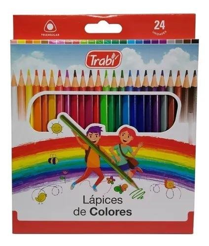 LAPIZ TRABI RESINA LARGOS x 24 COLORES