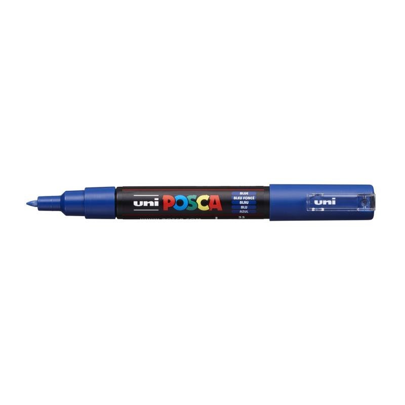 MARCADOR UNI POSCA PC-1M PUNTA FINA AZUL