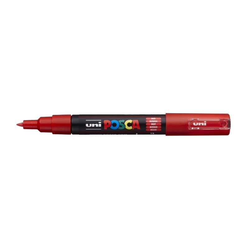 MARCADOR UNI POSCA PC-1M PUNTA FINA ROJO