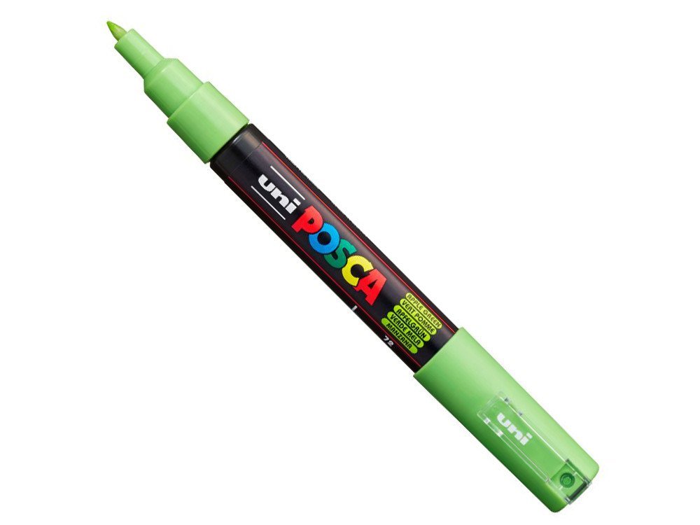 MARCADOR UNI POSCA PC-1M PUNTA FINA VERDE MANZANA