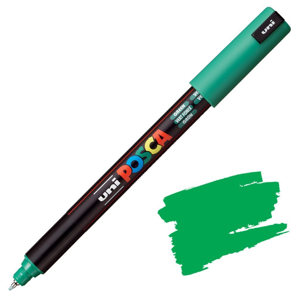 MARCADOR UNI POSCA PC-1MR PUNTA U.FINA VERDE METALIZADO