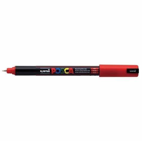MARCADOR UNI POSCA PC-1MR PUNTA U.FINA ROJO