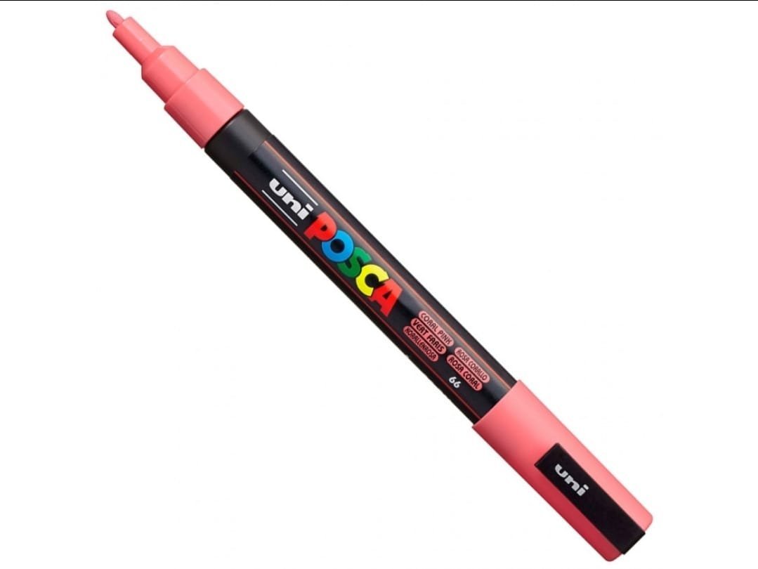 MARCADOR UNI POSCA PC-3M PUNTA MEDIA ROSA CORAL
