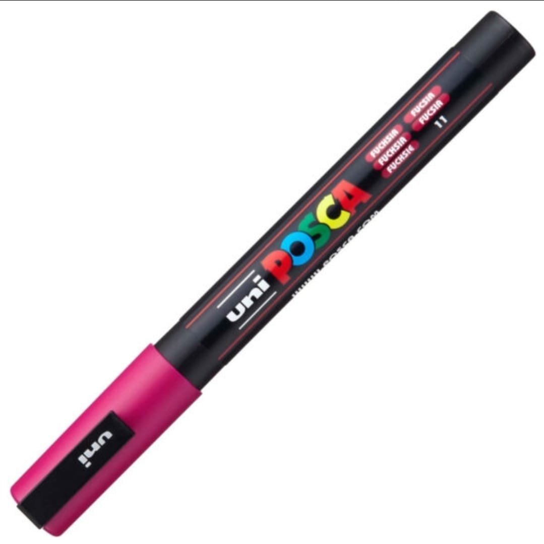 MARCADOR UNI POSCA PC-3M PUNTA MEDIA FUCSIA