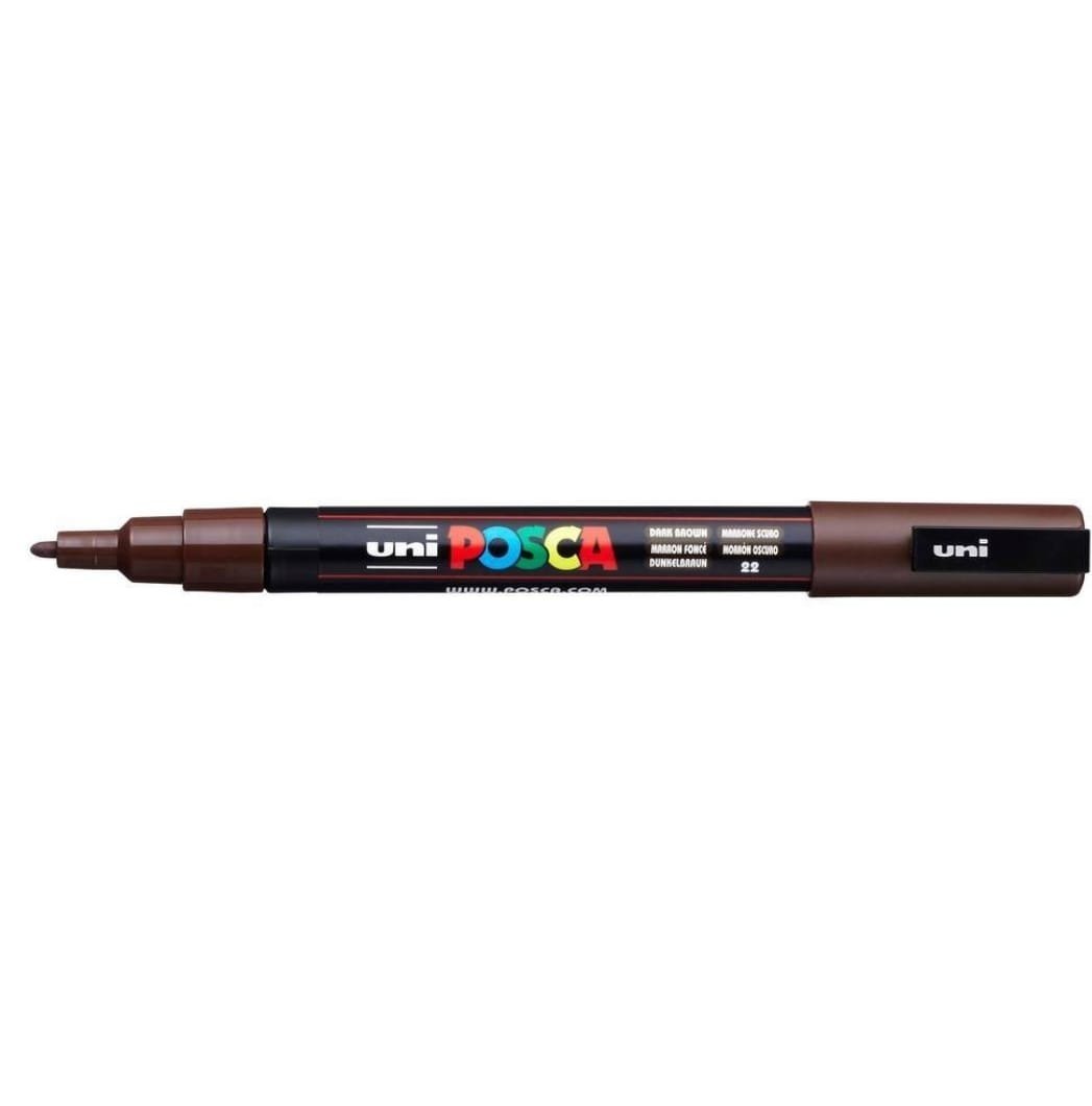 MARCADOR UNI POSCA PC-3M PUNTA MEDIA MARRON OSCURO