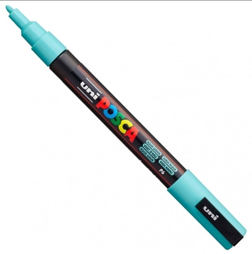 MARCADOR UNI POSCA PC-3M PUNTA MEDIA VERDE AGUA
