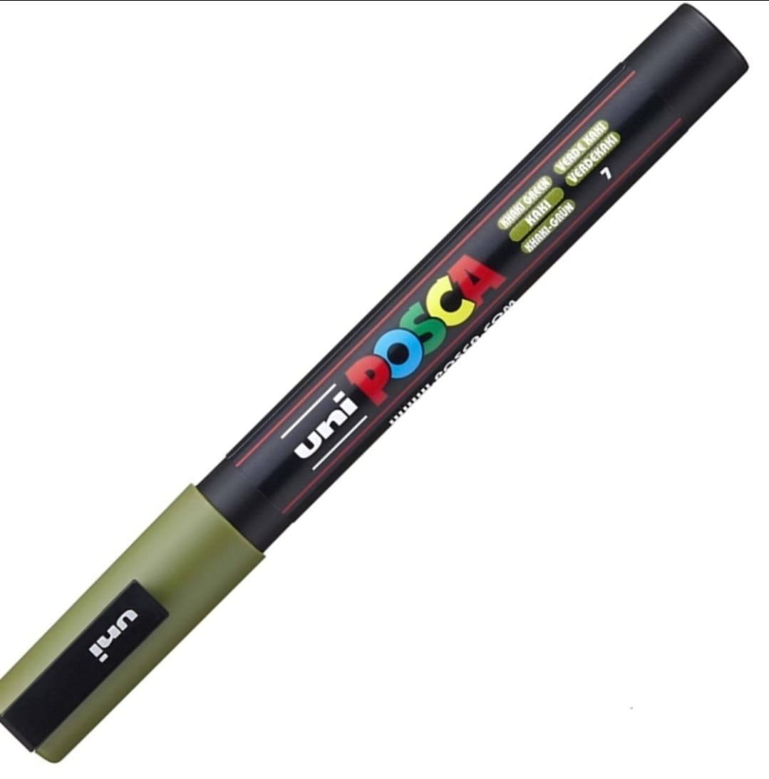 MARCADOR UNI POSCA PC-3M PUNTA MEDIA VERDE KAKI