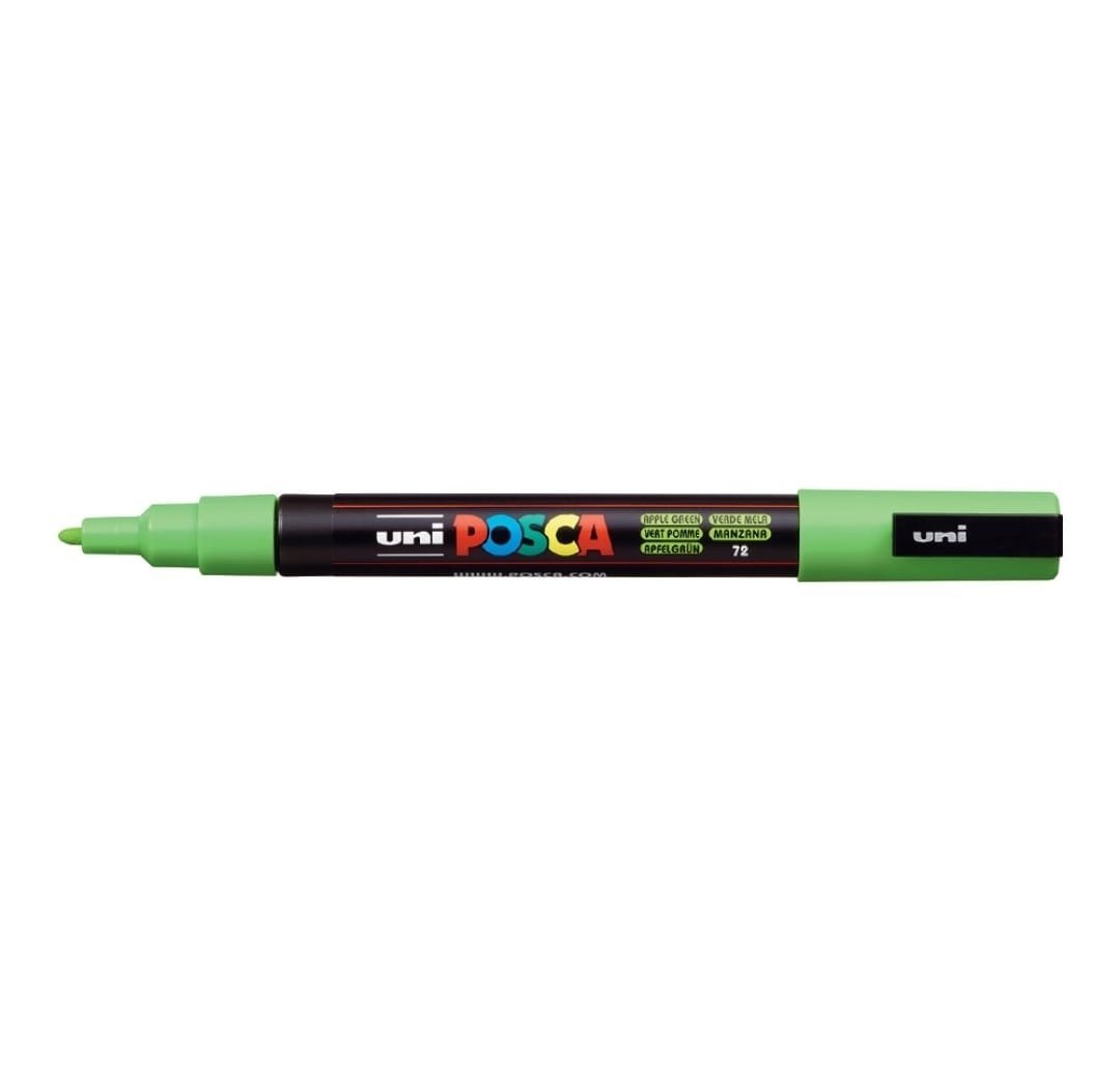 MARCADOR UNI POSCA PC-3M PUNTA MEDIA VERDE MANZANA