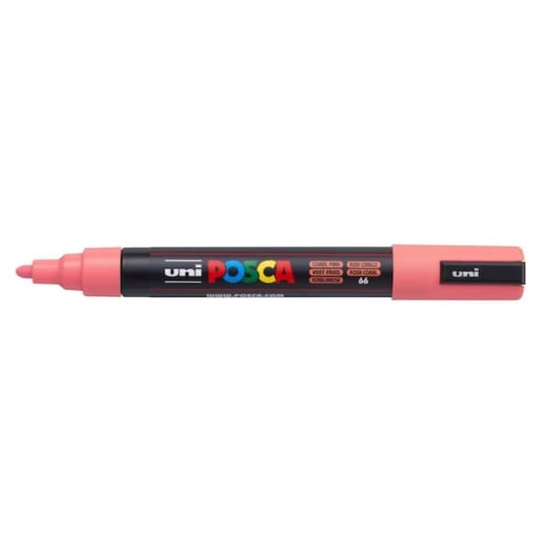 MARCADOR UNI POSCA PC-5M PUNTA GRUESA ROSA CORAL