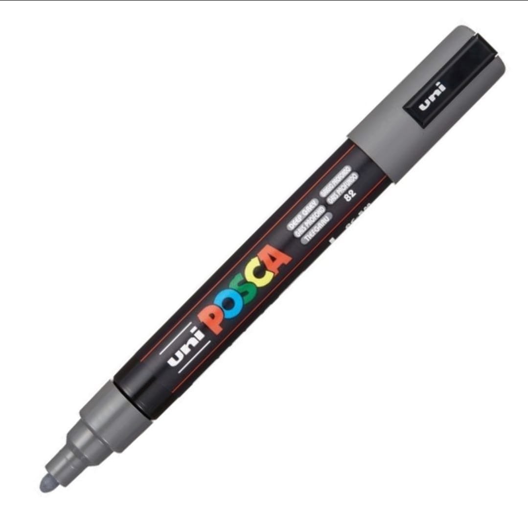 MARCADOR UNI POSCA PC-5M PUNTA GRUESA GRIS