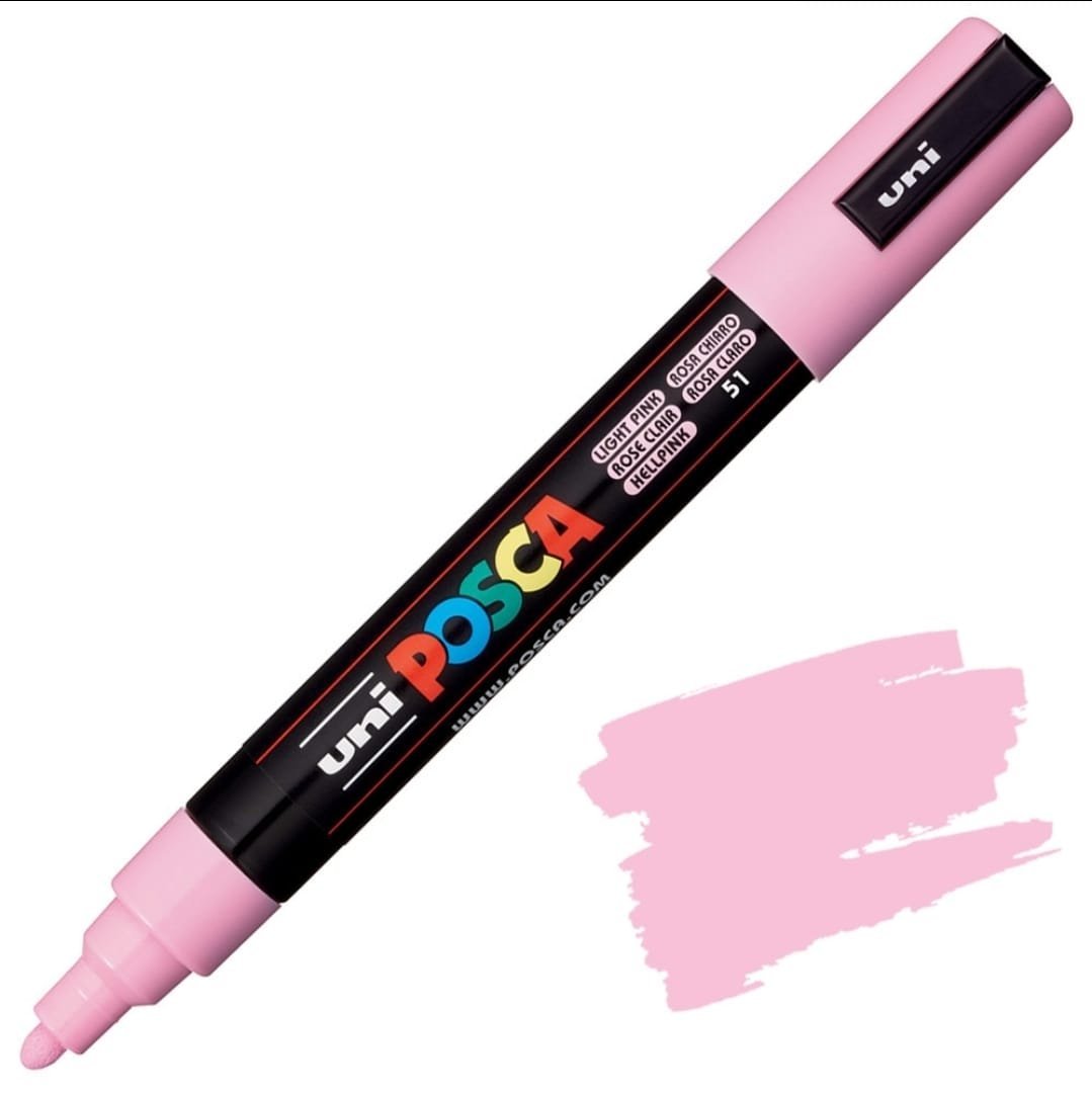 MARCADOR UNI POSCA PC-5M PUNTA GRUESA ROSA CLARO