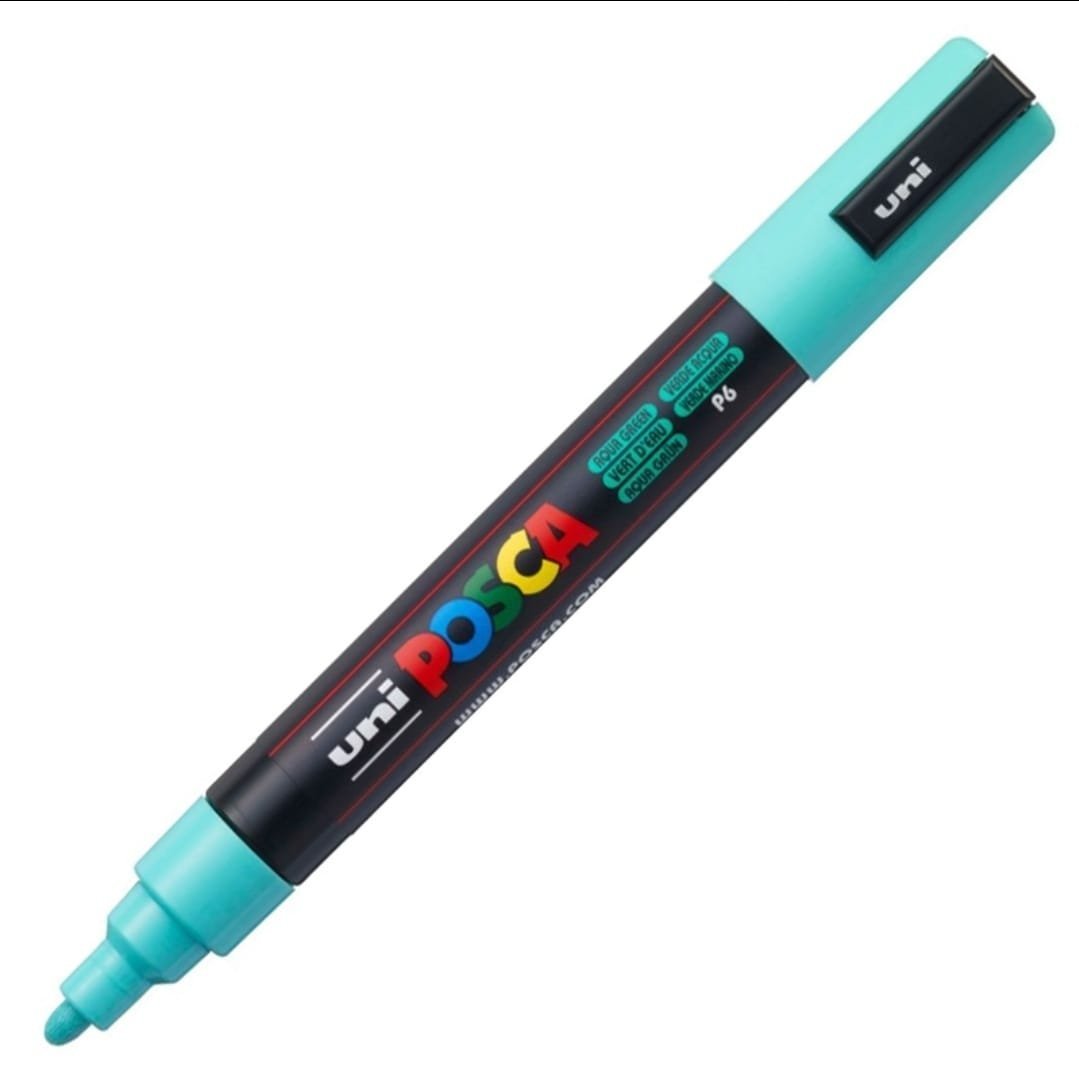 MARCADOR UNI POSCA PC-5M PUNTA GRUESA VERDE AGUA