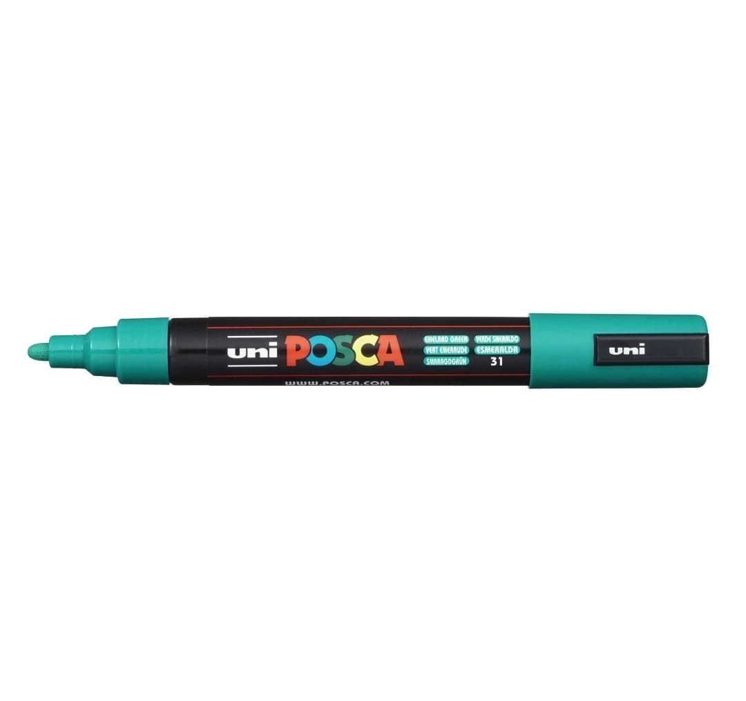 MARCADOR UNI POSCA PC-5M PUNTA GRUESA VERDE ESMERALDA