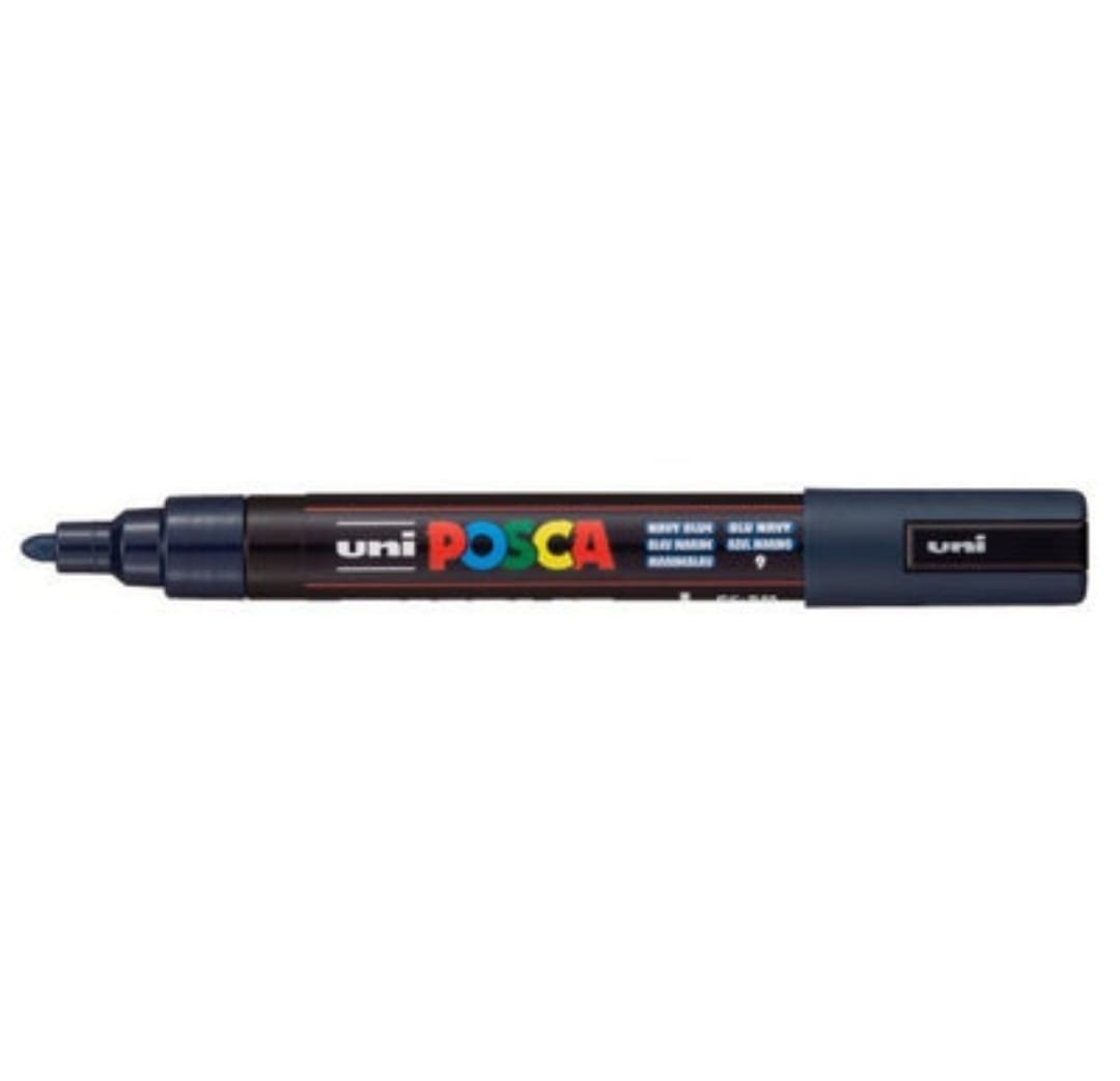MARCADOR UNI POSCA PC-5M PUNTA GRUESA AZUL MARINO